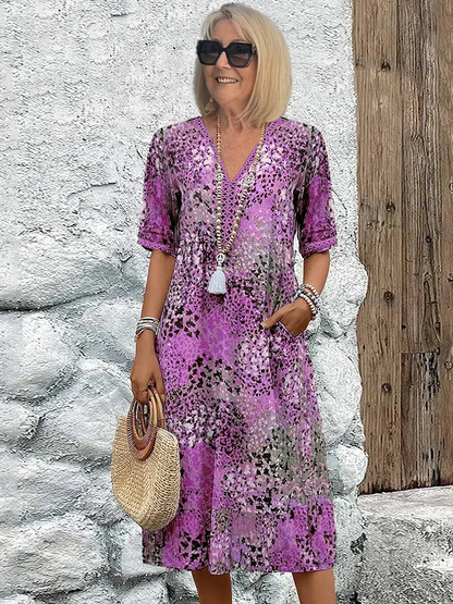 Women's Relaxed Fit Floral Pattern Dress