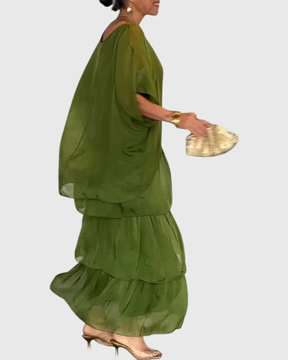 Women's Boho Layered Maxi Shorts Dress