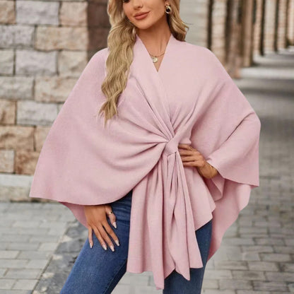 Women's Top with Draped Knot Detail and Flowing Fit