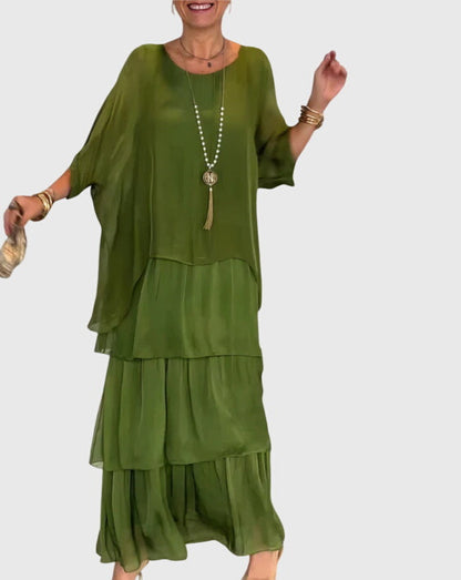 Women's Boho Layered Maxi Shorts Dress