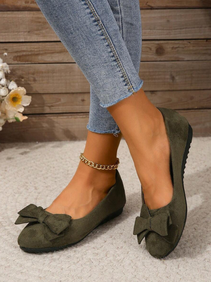 Women's Slip-On Shoes with Bow Accent