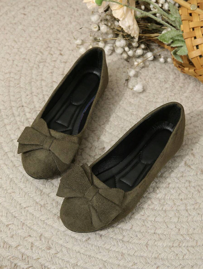 Women's Slip-On Shoes with Bow Accent