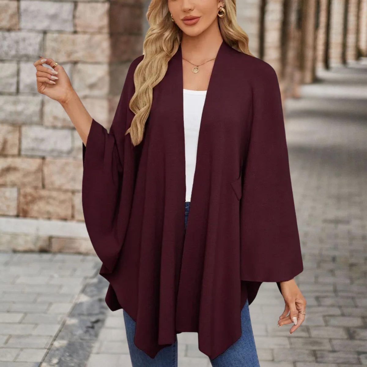 Women's Top with Draped Knot Detail and Flowing Fit