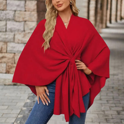 Women's Top with Draped Knot Detail and Flowing Fit