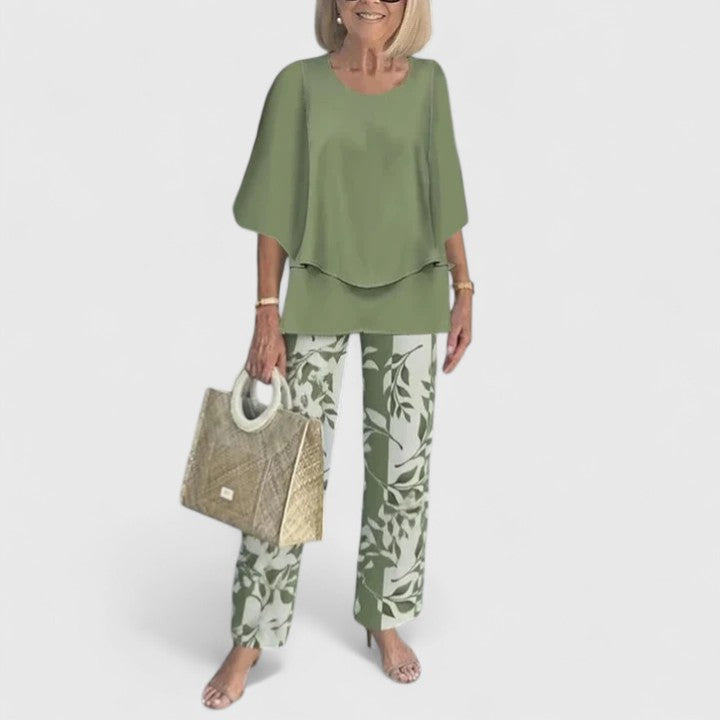 Women's Printed Two-Piece Pants Set