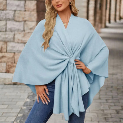 Women's Top with Draped Knot Detail and Flowing Fit