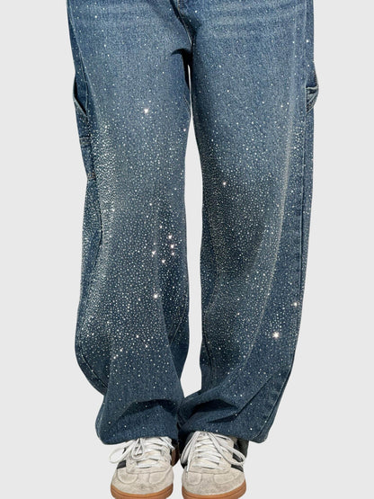 Women's Sparkling Diamond Jeans