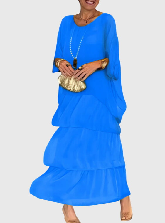 Women's Boho Layered Maxi Shorts Dress