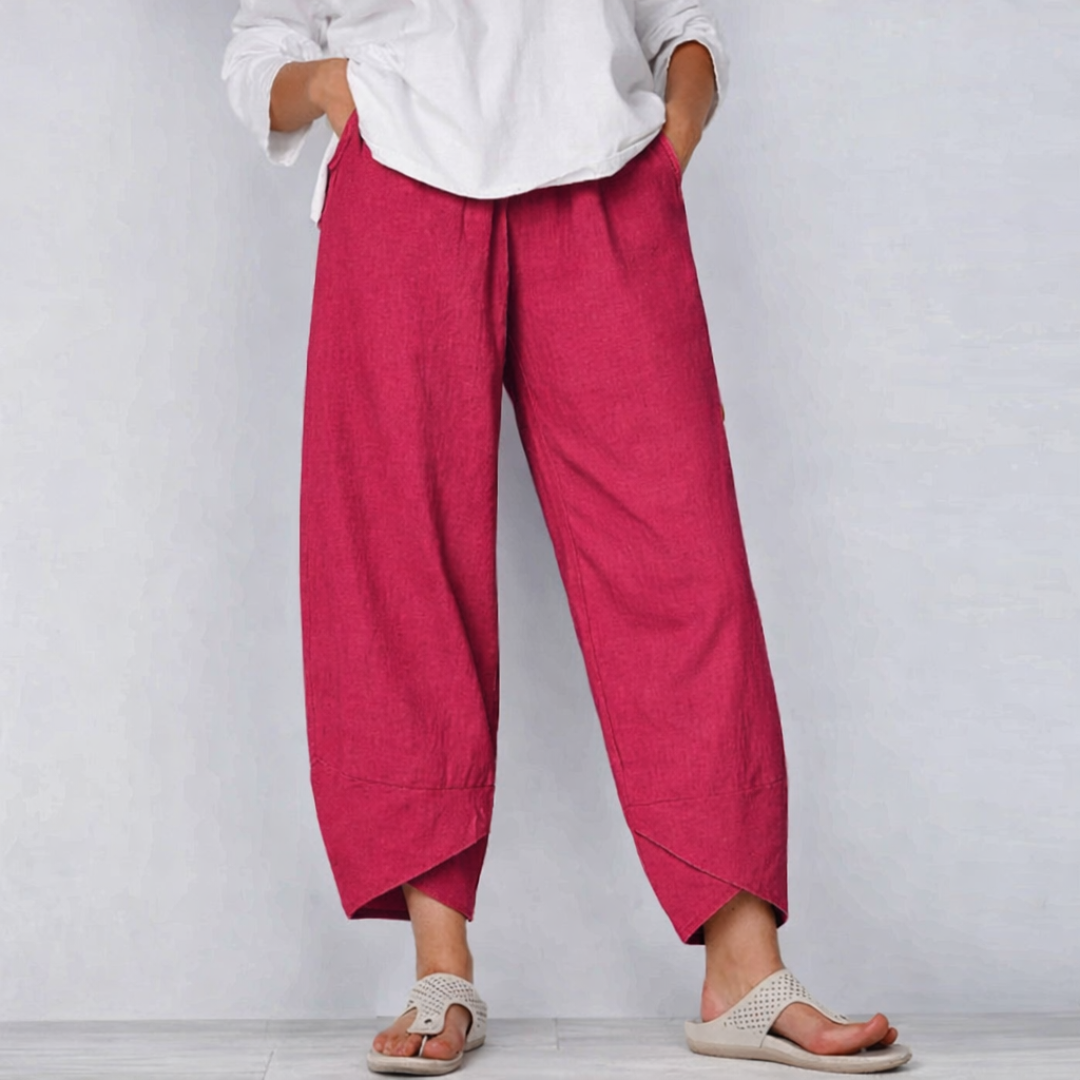 Women's Casual Cropped Pants with Wide Legs