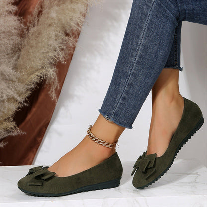 Women's Slip-On Shoes with Bow Accent