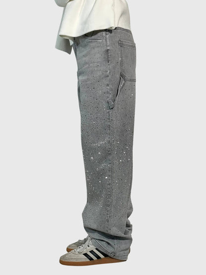 Women's Sparkling Diamond Jeans
