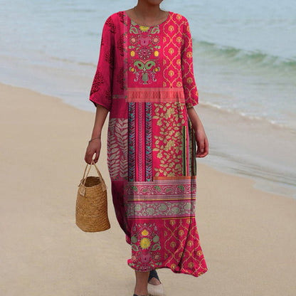 Women's Summer Ethnic Bohemian Maxi Dress