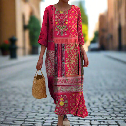 Women's Summer Ethnic Bohemian Maxi Dress