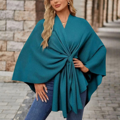 Women's Top with Draped Knot Detail and Flowing Fit