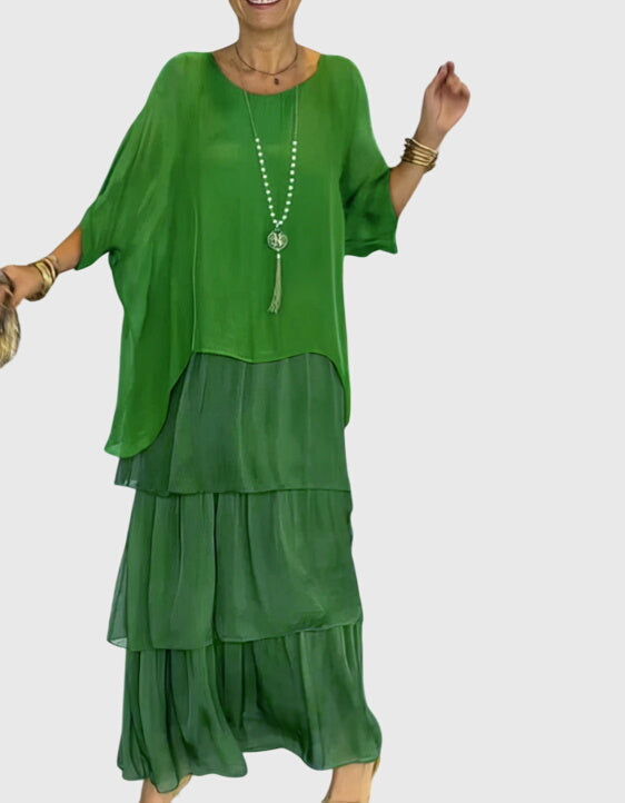 Women's Boho Layered Maxi Shorts Dress