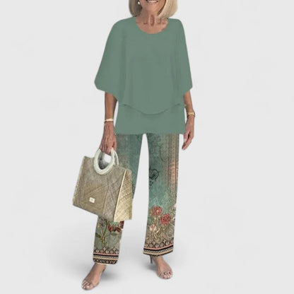 Women's Printed Two-Piece Pants Set