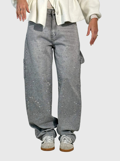 Women's Sparkling Diamond Jeans
