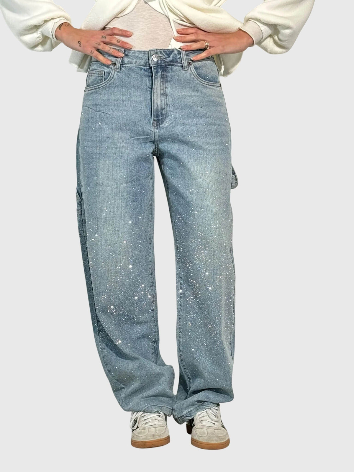 Women's Sparkling Diamond Jeans