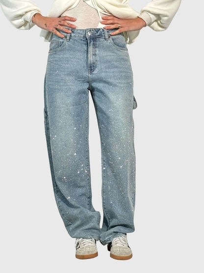 Women's Sparkling Diamond Jeans