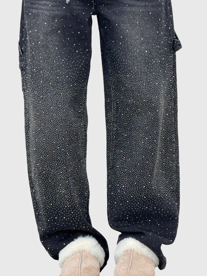 Women's Sparkling Diamond Jeans