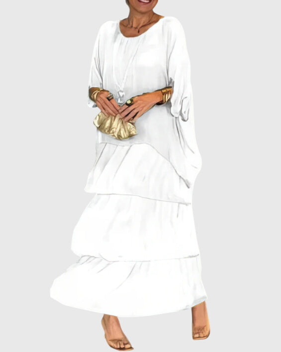 Women's Boho Layered Maxi Shorts Dress