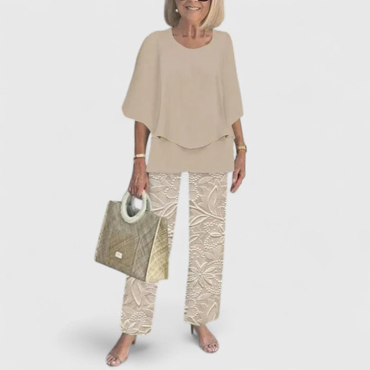 Women's Printed Two-Piece Pants Set
