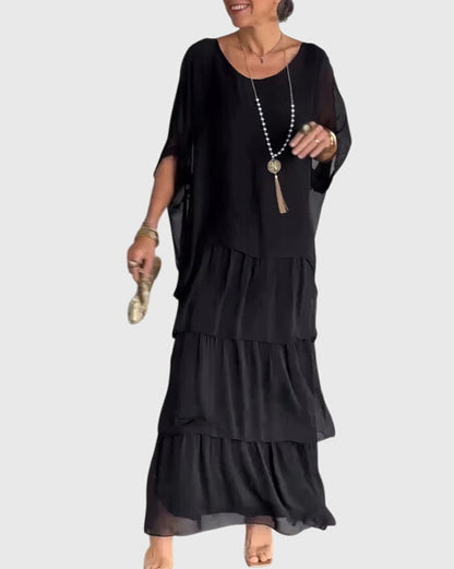 Women's Boho Layered Maxi Shorts Dress