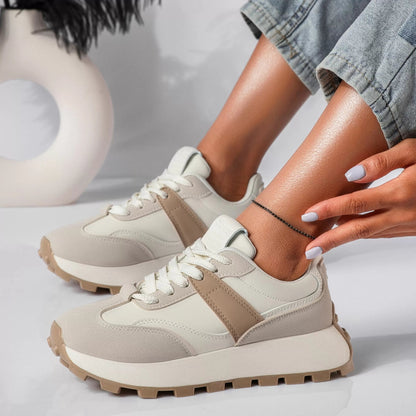 Women's Lace-Up Sneakers with Chunky Sole