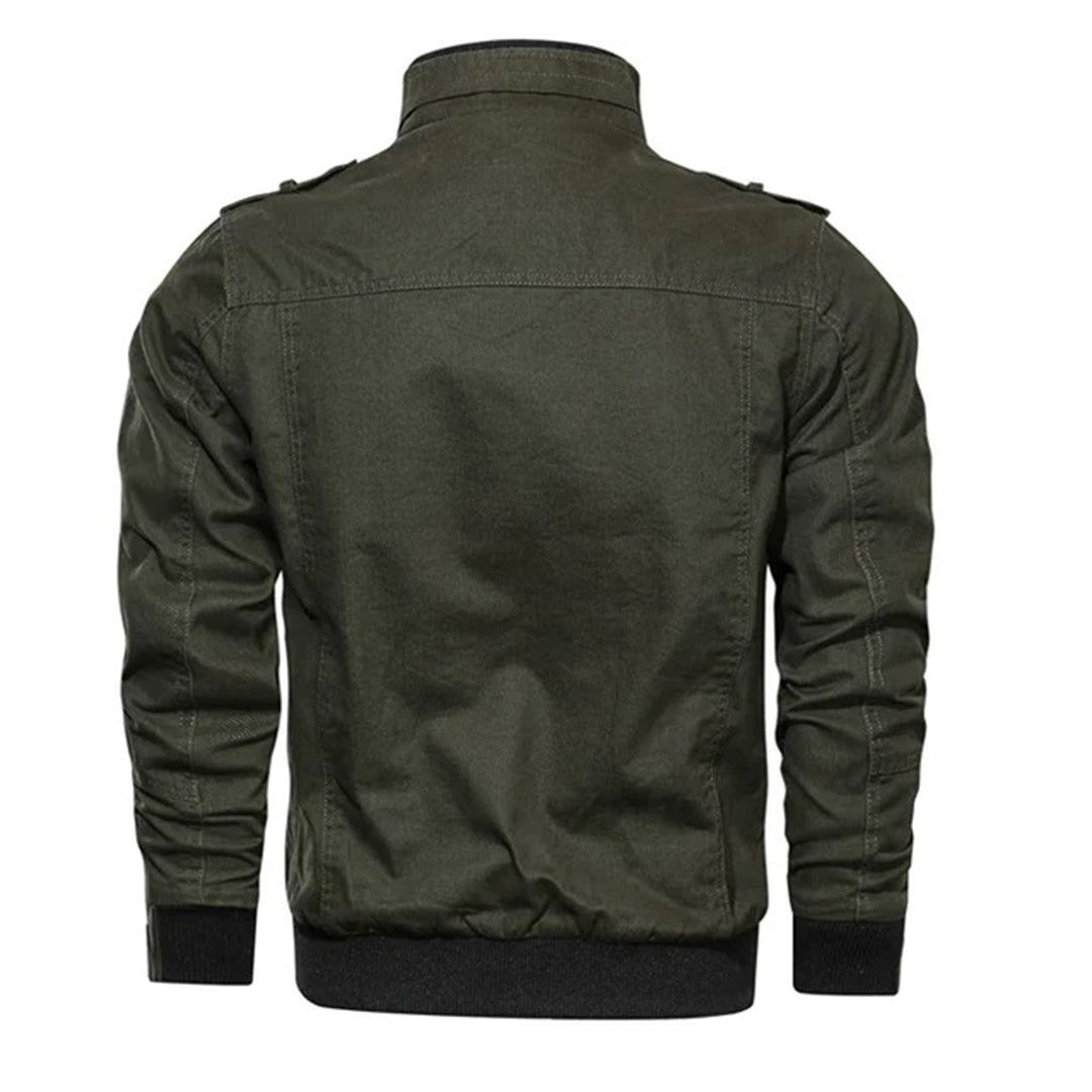 Men's Bomber Jacket with Multiple Pockets