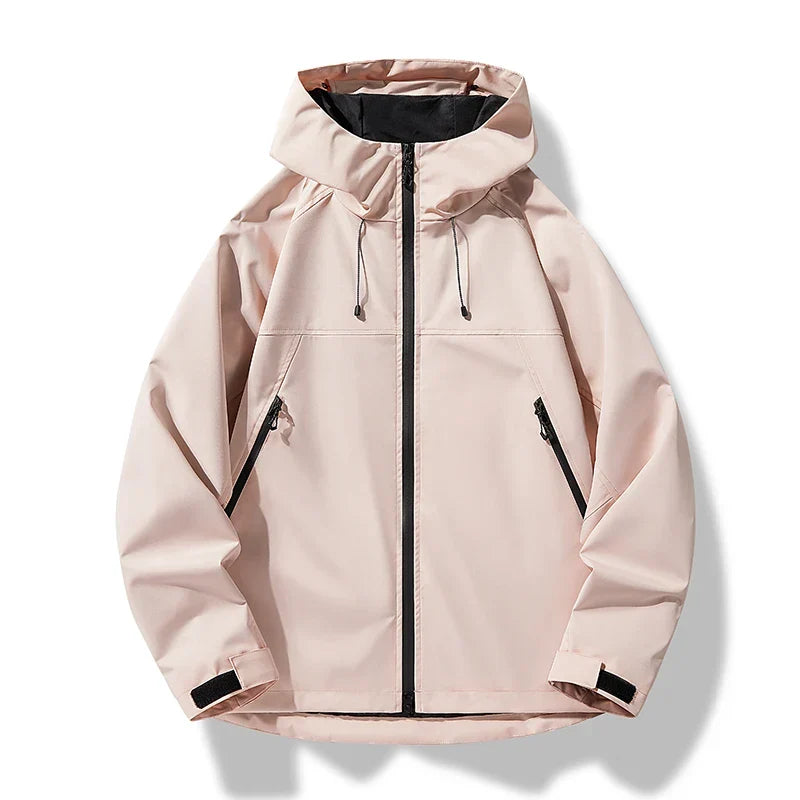 Waterproof Men's Jacket with Hood and Windproof Shell