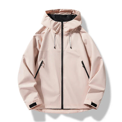 Waterproof Men's Jacket with Hood and Windproof Shell