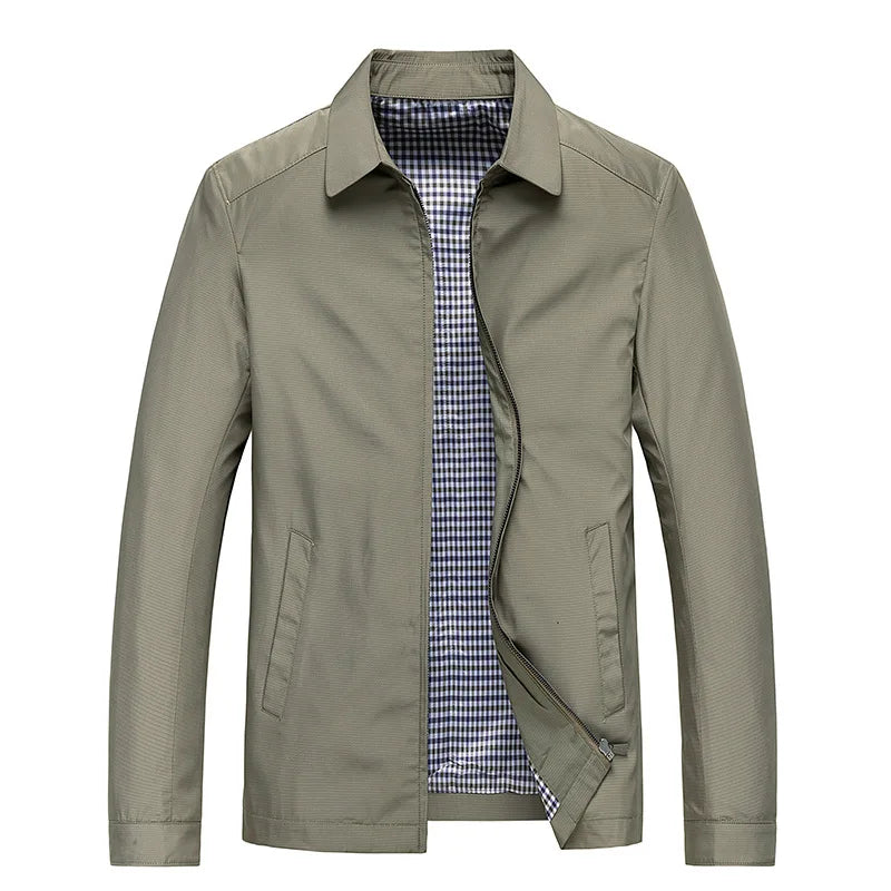 Men's Minimalist Zipper Front Casual Jacket