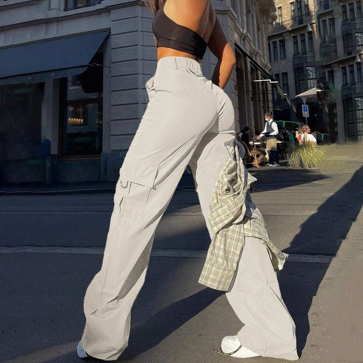 Women's High-Waisted Street Cargo Pants