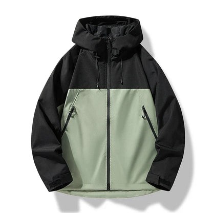 Waterproof Men's Jacket with Hood and Windproof Shell