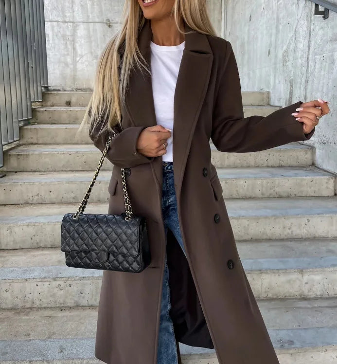 Women's Classic Long Trench Coat