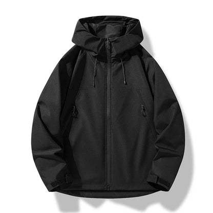 Waterproof Men's Jacket with Hood and Windproof Shell