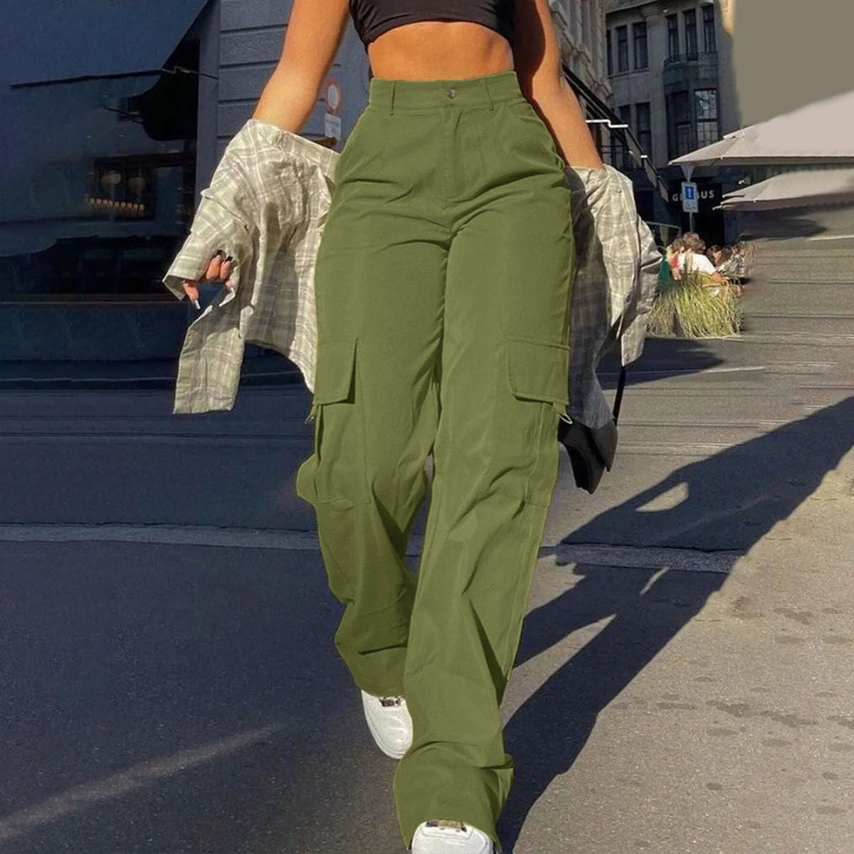 Women's High-Waisted Street Cargo Pants