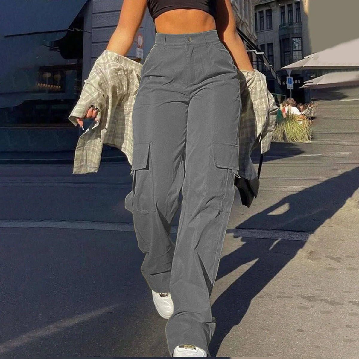 Women's High-Waisted Street Cargo Pants