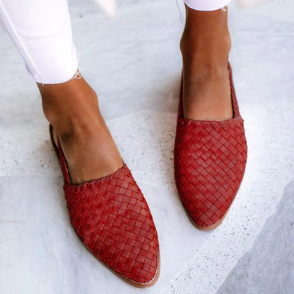 Women's Spring Woven Slingback Ballet Flats