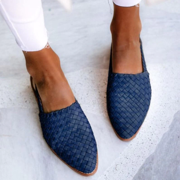 Women's Spring Woven Slingback Ballet Flats