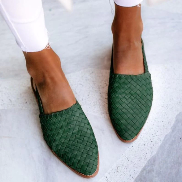 Women's Spring Woven Slingback Ballet Flats