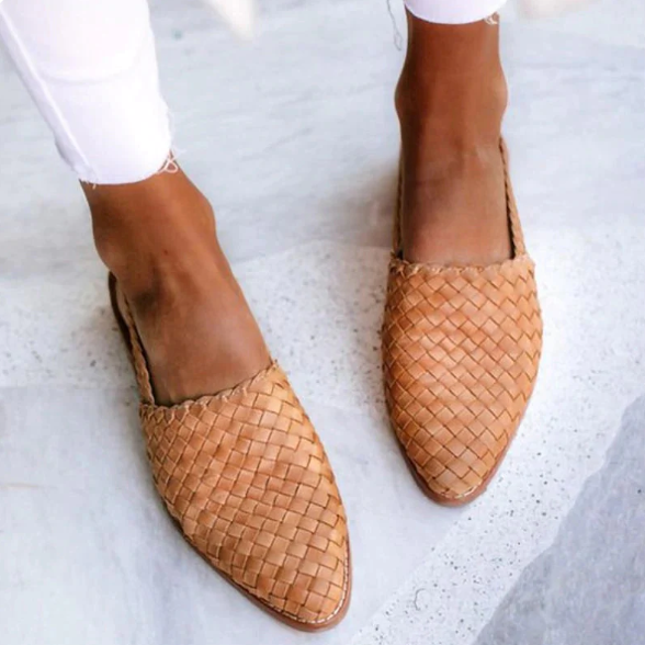 Women's Spring Woven Slingback Ballet Flats