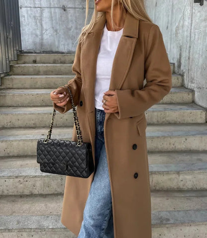 Women's Classic Long Trench Coat
