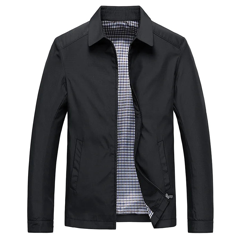 Men's Minimalist Zipper Front Casual Jacket