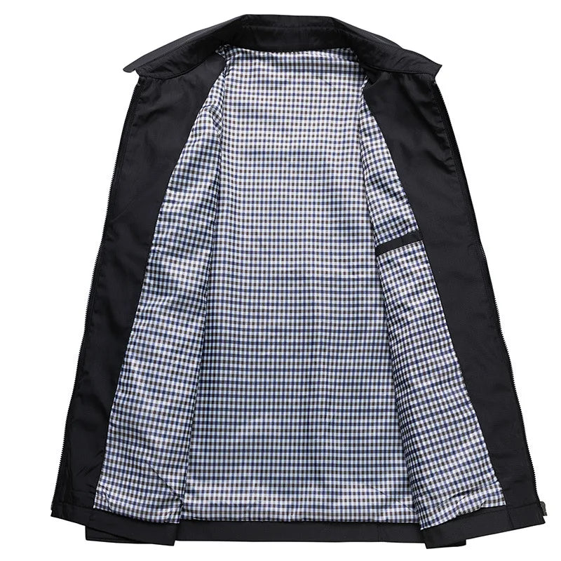 Men's Minimalist Zipper Front Casual Jacket