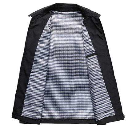 Men's Minimalist Zipper Front Casual Jacket
