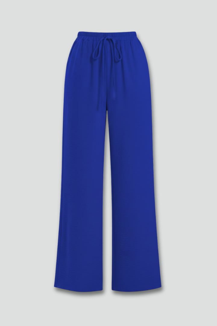 Women's Palazzo Pants with Drawstring and Side Pockets