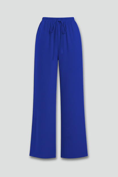 Women's Palazzo Pants with Drawstring and Side Pockets