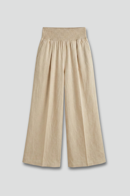Women's High-Waisted Palazzo Pants with Pleats