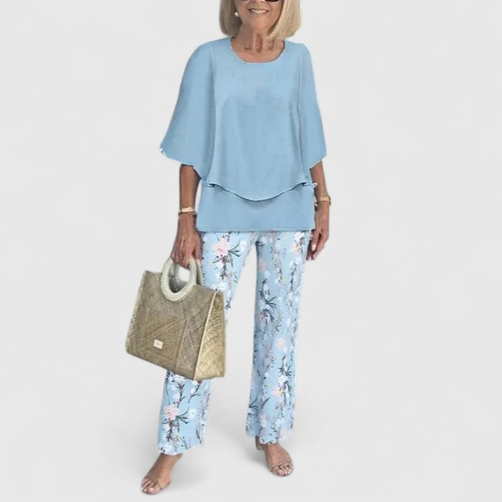Women's Printed Two-Piece Pants Set